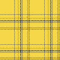 plaid naadloos patroon in geel. controleren kleding stof textuur. vector textiel afdrukken.