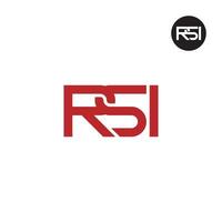 brief rsi monogram logo ontwerp vector