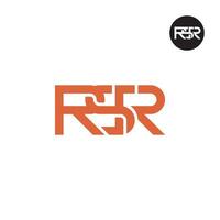 brief rsr monogram logo ontwerp vector