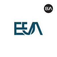 brief eua monogram logo ontwerp vector