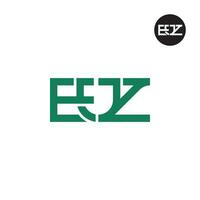 brief euz monogram logo ontwerp vector