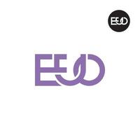 brief euo monogram logo ontwerp vector