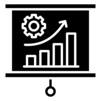 datagedreven beslissingen icoon lijn vector illustratie