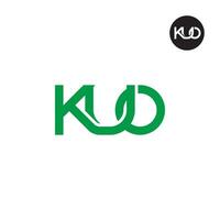 brief kuo monogram logo ontwerp vector