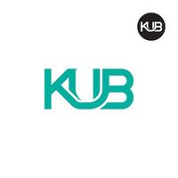 brief kub monogram logo ontwerp vector