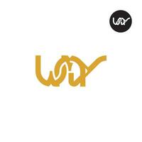 brief wmy monogram logo ontwerp vector