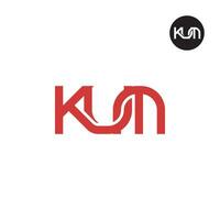 brief kum monogram logo ontwerp vector