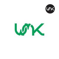 brief wmk monogram logo ontwerp vector