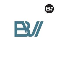 brief bvi monogram logo ontwerp vector