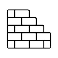 een bewerkbare icoon van steen muur, geïsoleerd Aan wit achtergrond vector