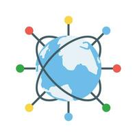 een icoon van globaal netwerk in modern stijl vector