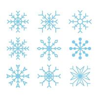 divers sneeuwvlok lijn voor icoon, element, illustratie en winter vector