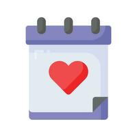 kalender met hart tonen concept icoon van jaar- evenement vector ontwerp