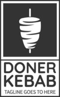 shoarma logo voor restaurants en markten. doner kebab logo sjabloon. vector