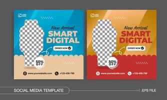 social media post of flyer slimme digitale premium vector