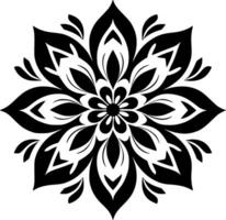 mandala, minimalistische en gemakkelijk silhouet - vector illustratie