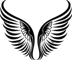 engel Vleugels - minimalistische en vlak logo - vector illustratie