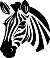 zebra, zwart en wit vector illustratie