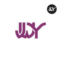 brief jwy monogram logo ontwerp vector