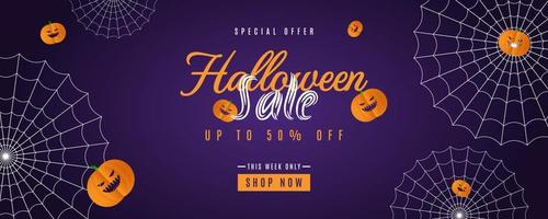 paarse gradiëntkleur halloween verkoop achtergrond vector