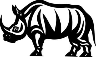 neushoorn - minimalistische en vlak logo - vector illustratie