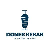 shoarma logo voor restaurants en markten. doner kebab logo sjabloon. vector