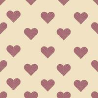 naadloos vector patroon van harten Aan een delicaat beige achtergrond voor Valentijnsdag vakantie decor