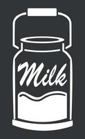 woord melk gestileerd als een stijlvol logo - vector