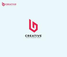 b brief abstract logo vector