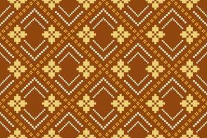 natuur jaargangen kruis steek traditioneel etnisch patroon paisley bloem ikat achtergrond abstract aztec Afrikaanse Indonesisch Indisch naadloos patroon voor kleding stof afdrukken kleding jurk tapijt gordijnen en sarong vector