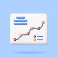 3d groei voorraad diagram met pijl geïsoleerd. geven voorraad kaars shows groei of succes. financieel item, bedrijf investering, financieel markt handel. geld en bankieren. vector illustratie