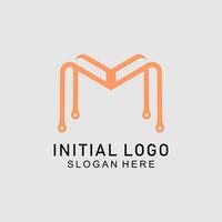 creatief abstract brief m logo vector. vector