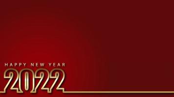 gelukkig nieuwjaar 2022 achtergrond met gouden kleur vector