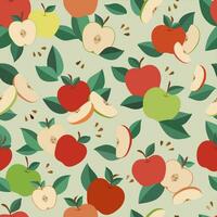 appels rood groen geel naadloos patroon vector