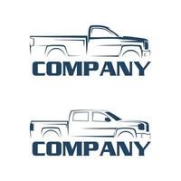 pick-up truck lijntekeningen logo vector