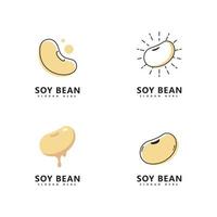 sojaboon logo gezond voedsel vector ontwerp