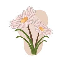 illustratie van wit bloem vector