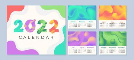 kleurrijke vloeiende kalender vector