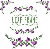 set aquarel geschilderd blad frame, groene bladeren clipart. hand getekend geïsoleerd op een witte achtergrond vector