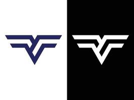 vf brief logo ontwerp vector