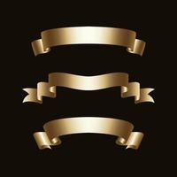 luxe vip-labels en gouden badge-objecten vector