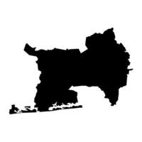 lagunes wijk kaart, administratief divisie van ivoor kust. vector illustratie.