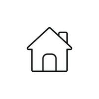 huis bladzijde lijn icoon geïsoleerd Aan wit achtergrond vector