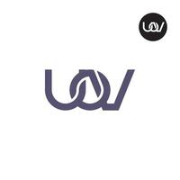 brief uov monogram logo ontwerp vector