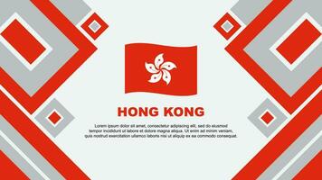 hong Kong vlag abstract achtergrond ontwerp sjabloon. hong Kong onafhankelijkheid dag banier behang vector illustratie. hong Kong tekenfilm