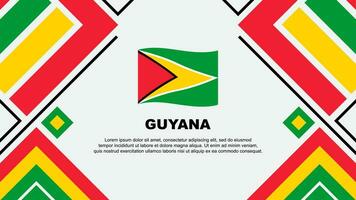 Guyana vlag abstract achtergrond ontwerp sjabloon. Guyana onafhankelijkheid dag banier behang vector illustratie. Guyana vlag