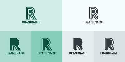 modern brief r logo set, geschikt voor bedrijf met r of rr initialen vector