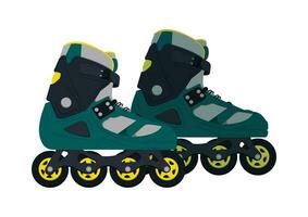 rol skates clip art vector vlak ontwerp geïsoleerd Aan wit achtergrond