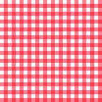 naadloos geruit patroon. rood en wit getextureerde plaid katoenen stof tafelkleed. vector illustratie in vlak stijl