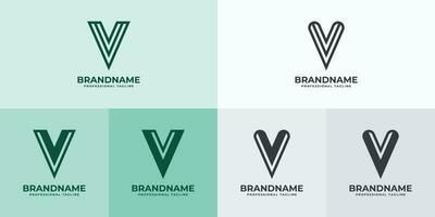 modern brief v logo set, geschikt voor bedrijf met v of vv initialen vector